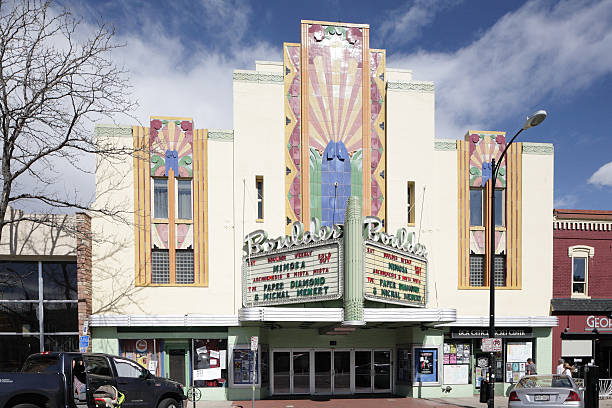 Theater with blank marquee. Add you own text and graphics.