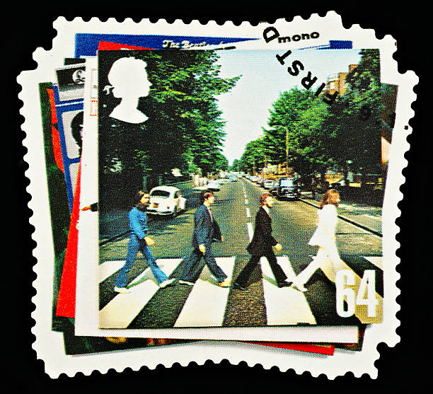 beatles pop znaczek pocztowy - british culture audio zdjęcia i obrazy z banku zdjęć