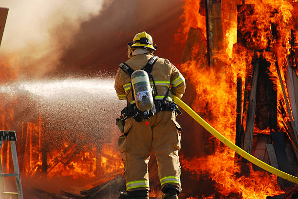 Fire Attack stock photo