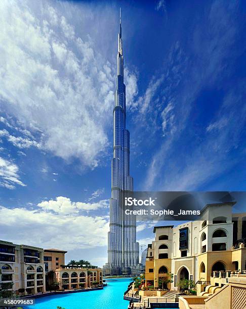 Tallest Building In The World Stands At 828 M Tall Stock Photo - Download Image Now - Arabia, Arabic Script, Arabic Style