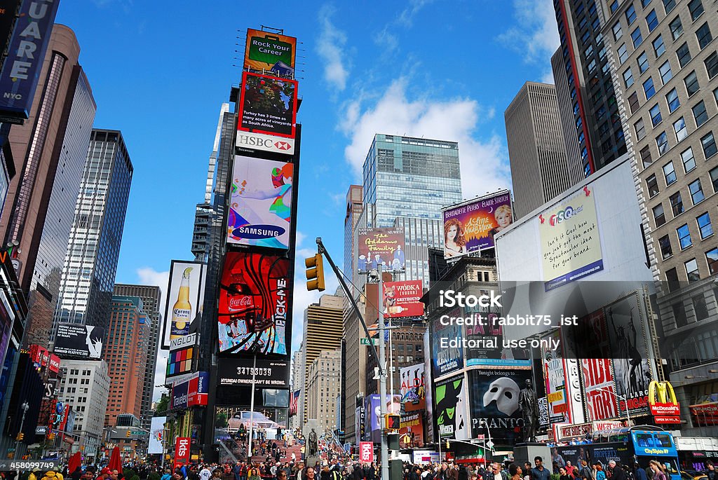 Ciudad de Nueva York Manhattan Times Square - Foto de stock de Anuncio libre de derechos