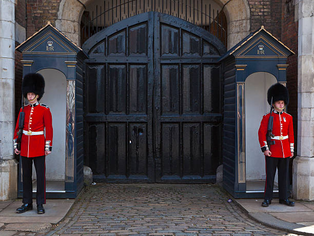 王室騎兵隊、ホワイトホール、ロンドン。 - honor guard ストックフォトと画像