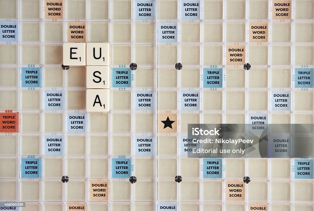 UE i USA - Zbiór zdjęć royalty-free (Scrabble)