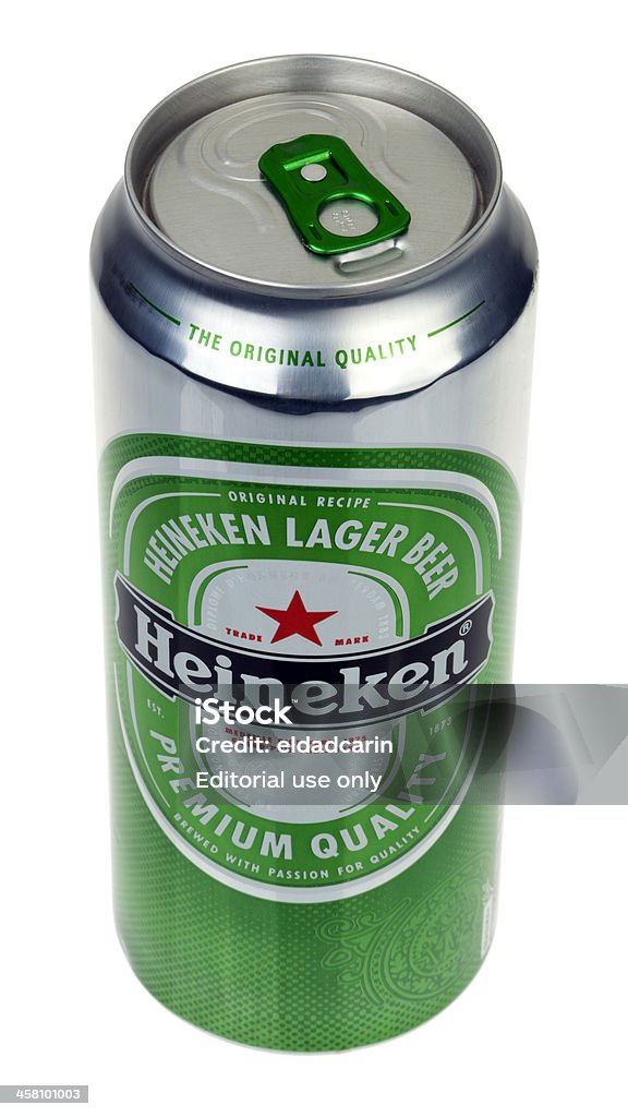 Heineken Bier können - Lizenzfrei Alkoholisches Getränk Stock-Foto