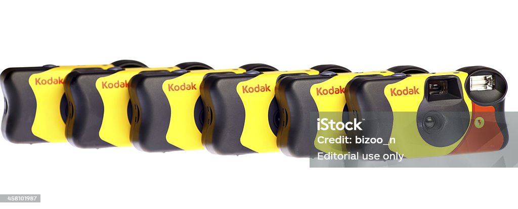 Kodak 使い捨てカメラ - エレクトロニクス産業のロイヤリティフリーストックフォト