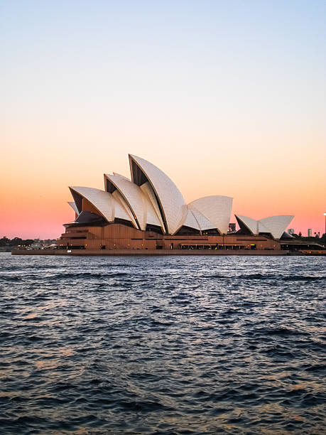 Sydney opera house with beautiful sky stock photo