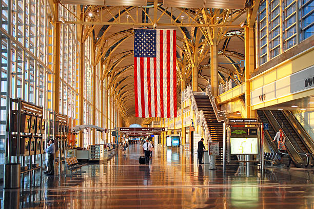 Aeroporto Nacional de Washington Ronald Reagan, DC - fotografia de stock