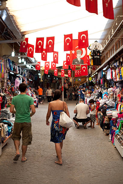 Antalya Bazaar, Turkey stock photo