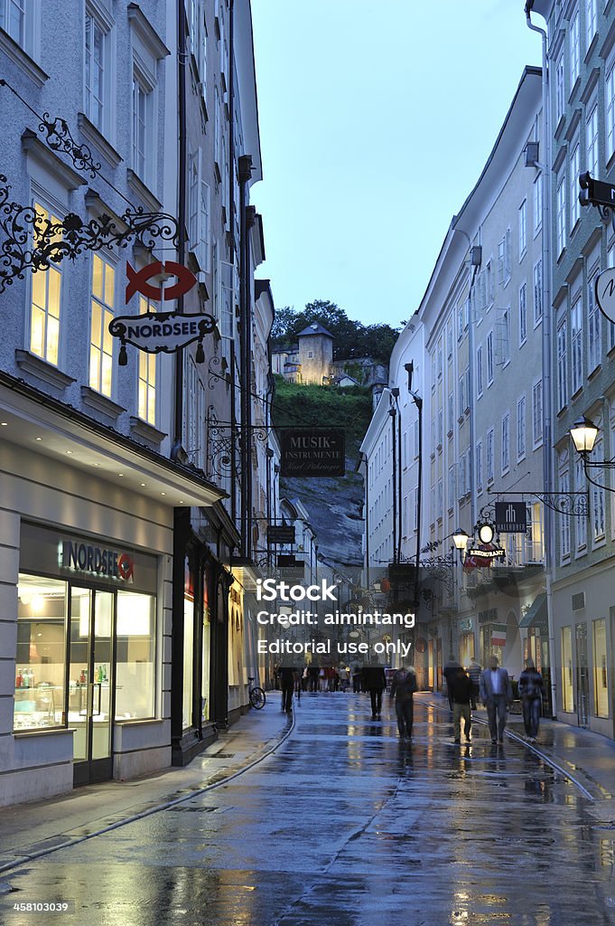 Getreidegasse à Salzbourg - Photo de Autriche libre de droits