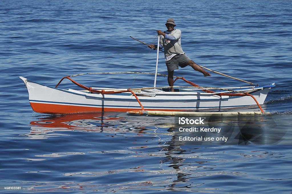 Sonriendo boatman - Foto de stock de Adulto libre de derechos