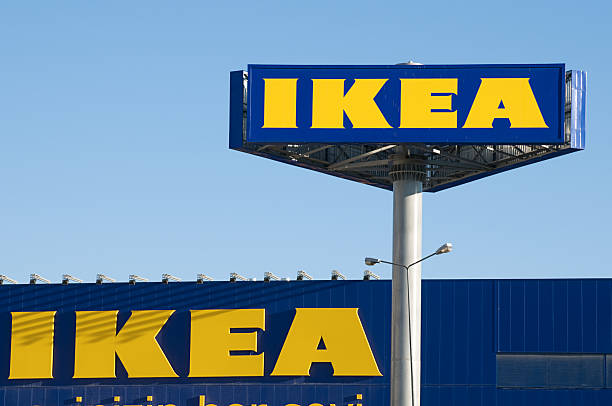 ikea affissione - branding marketing sign brand name foto e immagini stock