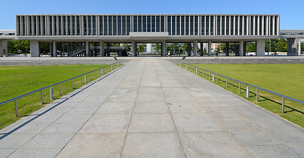 Hiroshima, Japan - July 15, 2011: The Hiroshima Peace Memorial Museum presents the facts of the first nuclear attack as well as promotes peace and nonproliferation of nuclear weapons.