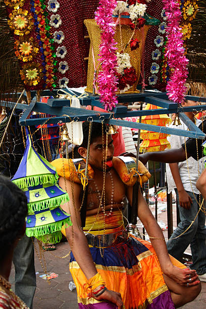 Kavadi carrier stock photo