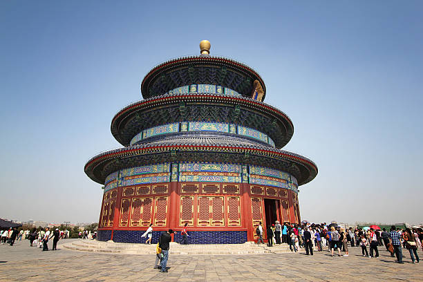 temple du ciel - forbidden city beijing architecture chinese ethnicity photos et images de collection