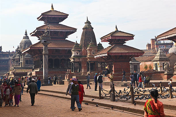 Patan Durbar Square, Kathmandu Patan Durbar Square, Kathmandu, Nepal - November 13th, 2009: patan durbar square stock pictures, royalty-free photos & images