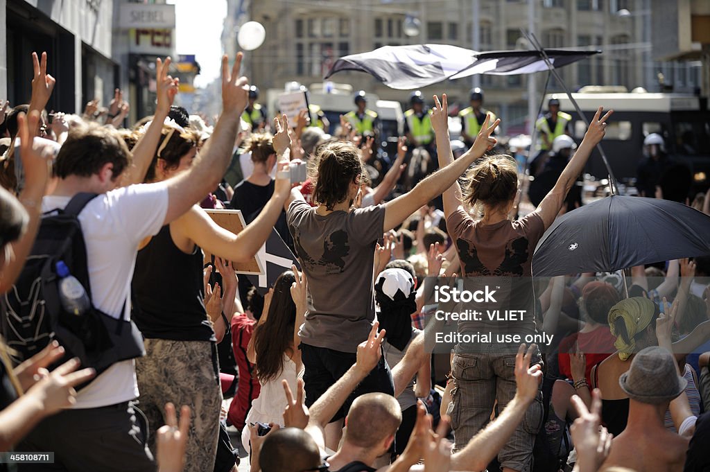 Protest gegen die Regierung Kürzungen in der arts Sektor - Lizenzfrei Demonstration Stock-Foto