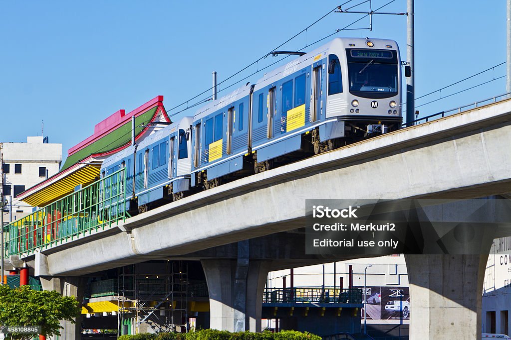 Metro Trem de ouro linha de partida Chinatown - Royalty-free Cidade de Los Angeles Foto de stock
