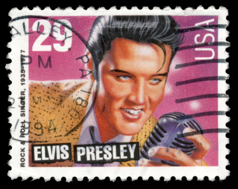 USA - CIRCA 1993: Singer Elvis Presley on a stamp.  circa 1993 in USA