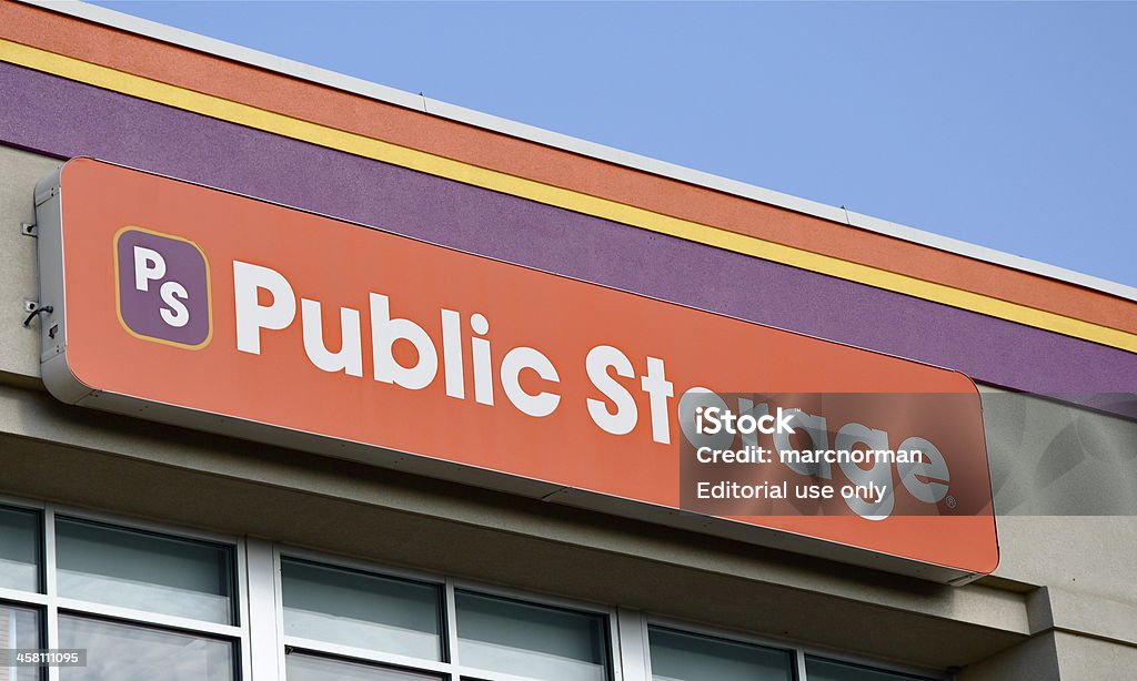 公共保管サイン - オレンジ色のロイヤリティフリーストックフォト