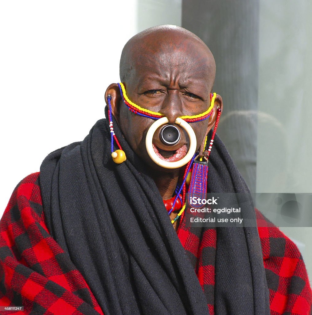 Schwarzer Mann mit piercings - Lizenzfrei Afrikanische Kultur Stock-Foto