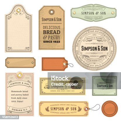 istock Vector illustration of vintage labels 458112603