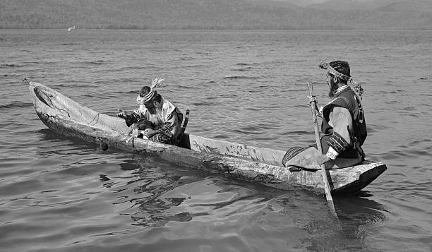 Ainu men. stock photo