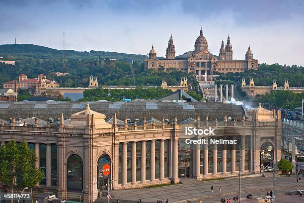 Placa De Espanya Muzeum Narodowe W Barcelonie - zdjęcia stockowe i więcej obrazów Architektura - Architektura, Barcelona - Hiszpania, Bez ludzi