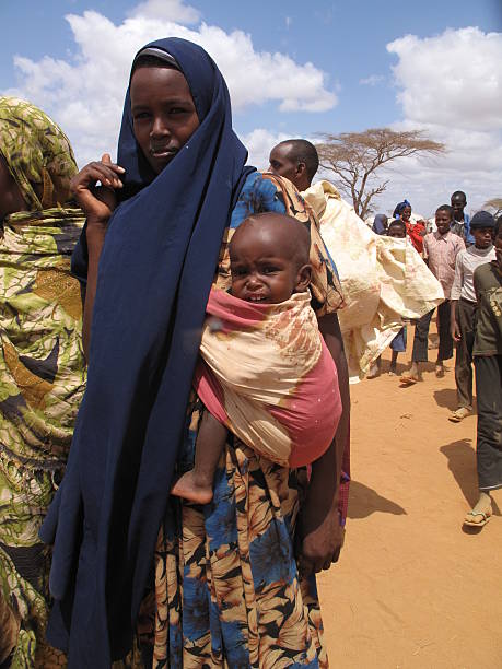 Somalian Refugee Camp stock photo