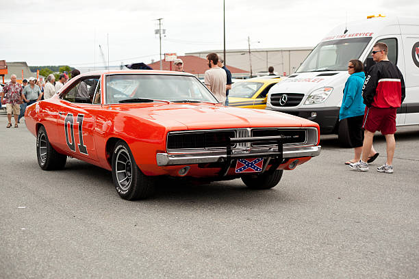 1969 dodge charger general lee - car obsolete old editorial fotografías e imágenes de stock