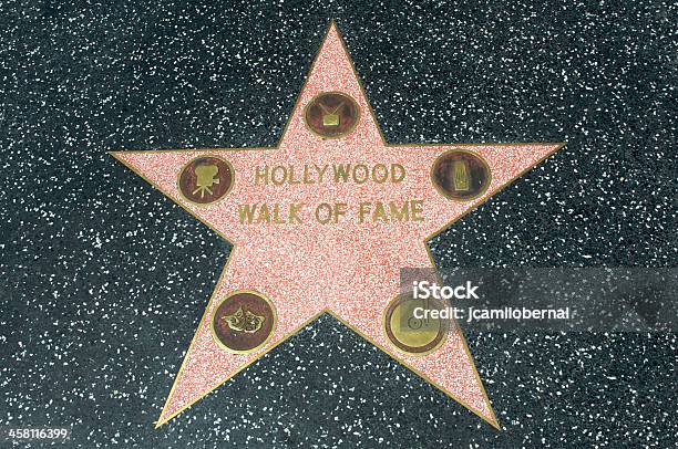 Foto de Estrela Na Calçada Da Fama De Hollywood e mais fotos de stock de Passeio da Fama de Hollywood - Passeio da Fama de Hollywood, Hollywood Boulevard, Celebridade