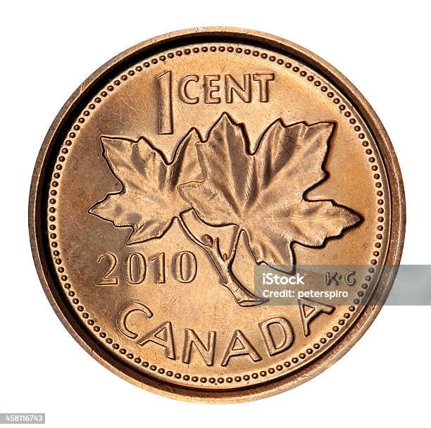 Photo libre de droit de Penny Canadien 2010 Isolation banque d'images et plus d'images libres de droit de Canada - Canada, Pièce de un cent, Affaires