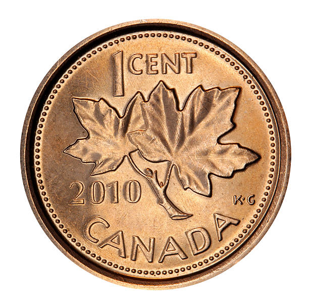 캐나다식 2010 penny, 격리됨에 - canadian culture penny coin canada 뉴스 사진 이미지