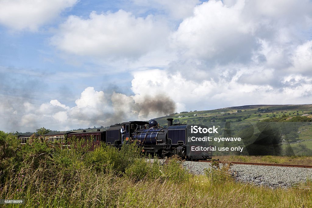 웨일스어 하일랜드 철도 연료증기 열차 - 로열티 프리 웨일스 스톡 사진
