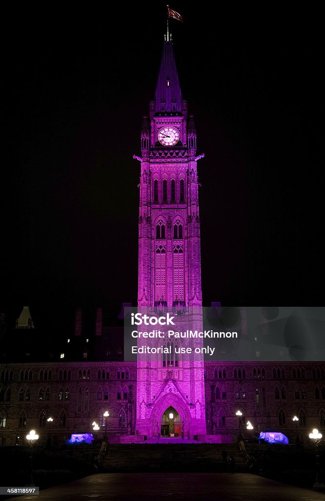 Kanadyjskie Pokój Tower obchodzi Dzień Dziewczyna - Zbiór zdjęć royalty-free (Architektura)