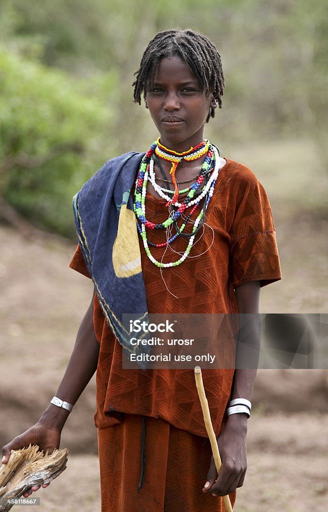 Äthiopischer Frau In traditioneller Kleidung - Lizenzfrei Afrika Stock-Foto