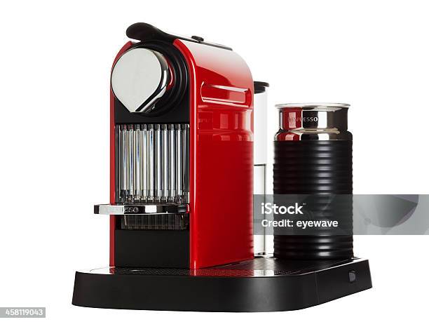 Påhængsmotor bredde Jordbær Red Nespresso Machine Isolated Stock Photo - Download Image Now - Nespresso,  Machinery, Coffee Maker - iStock