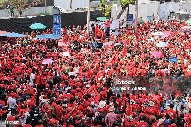 Redshirt Rally In Bangkok Stock Photo - Download Image Now - Anti-Government, Bangkok, Capital Cities