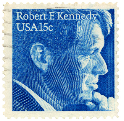Vernon, Connecticut, USA -May 25, 2011: U. S. postage stamp issued in 1979 commemorating New York Senator Robert F. Kennedy. He was also the Attorney General during the administration of President Kennedy. He was assassinated in California during a 1968 run for President.