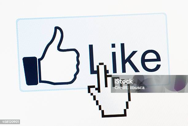 Facebook Like Button Makro Nahaufnahme Stockfoto und mehr Bilder von Bewunderung - Bewunderung, Computermaus, Daumen hoch