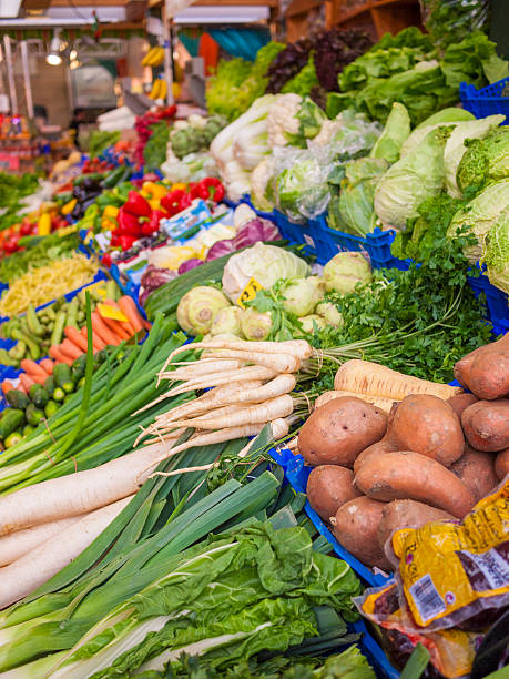Viktualienmarkt, farmer's market in Munich, Germany