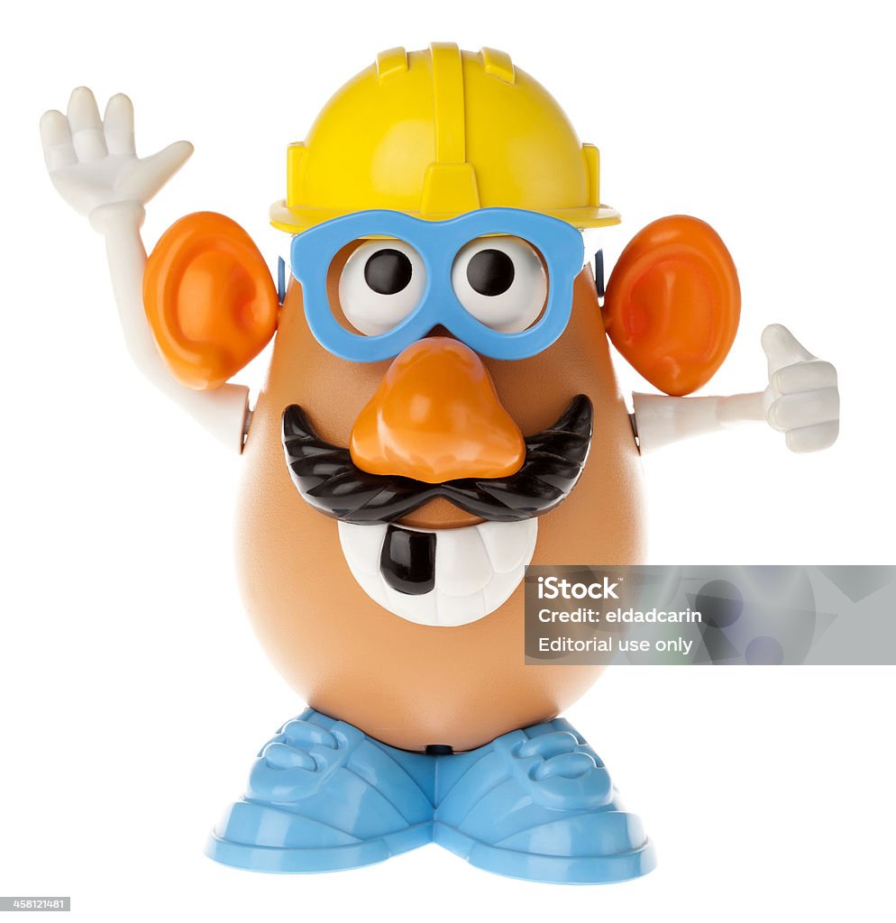 Mr. Potato Head-construção trabalhador, olhando para cima - Royalty-free MR. Potato Head Foto de stock