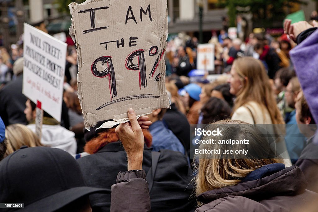 Estou a 99% - Foto de stock de Occupy Wall Street royalty-free