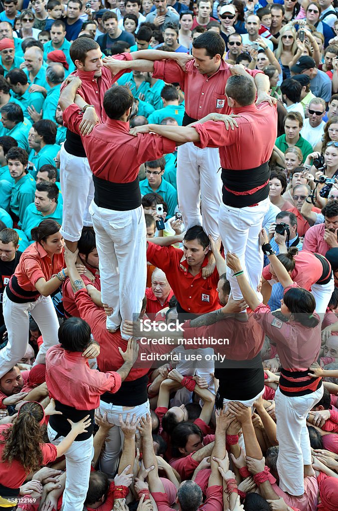 Castellers de Barcelona - Lizenzfrei Castellers Stock-Foto