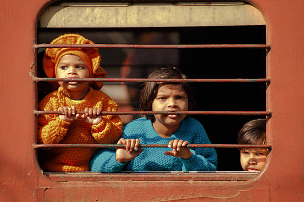 Enfants en Train - Photo