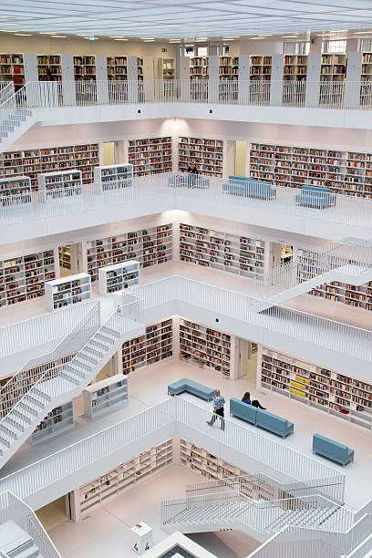 Stuttgart biblioteca de la ciudad - foto de stock