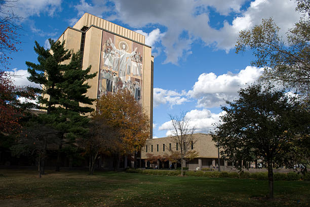 Hesburg Library stock photo