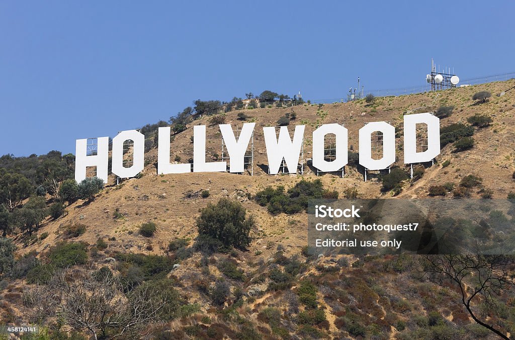 Hollywood USA "Hollywood, California, USA - September 6, 2011: The world famous landmark Hollywood Sign. It was created as an advertisement in 1923." Hollywood Sign Stock Photo