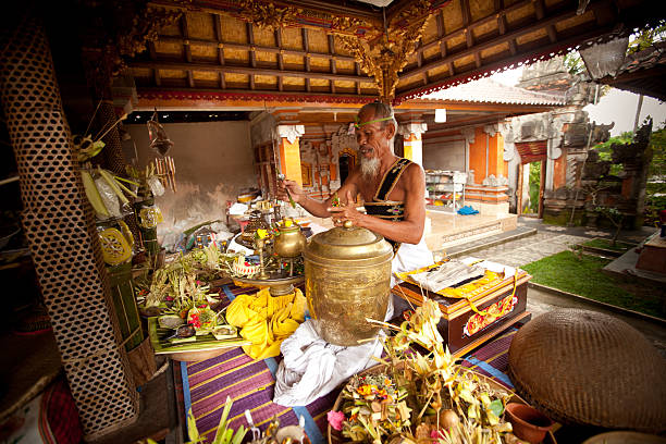 Balinese purification ritual (Melukat) led by local hotel guide