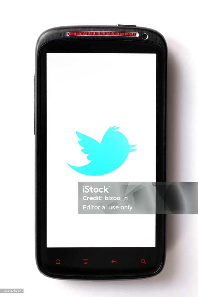 Twitter-Telefon - Lizenzfrei Instant Messaging Stock-Foto