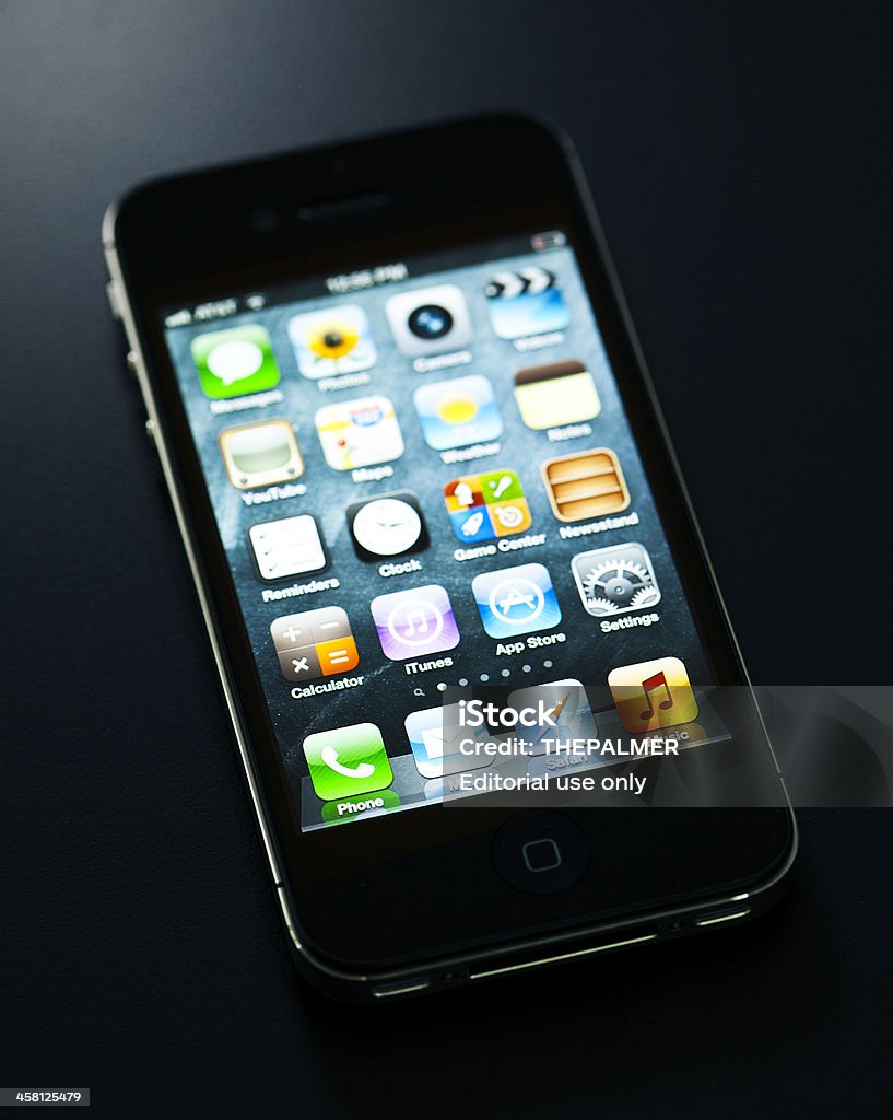 iphone 4S da apple - Royalty-free Aplicação móvel Foto de stock